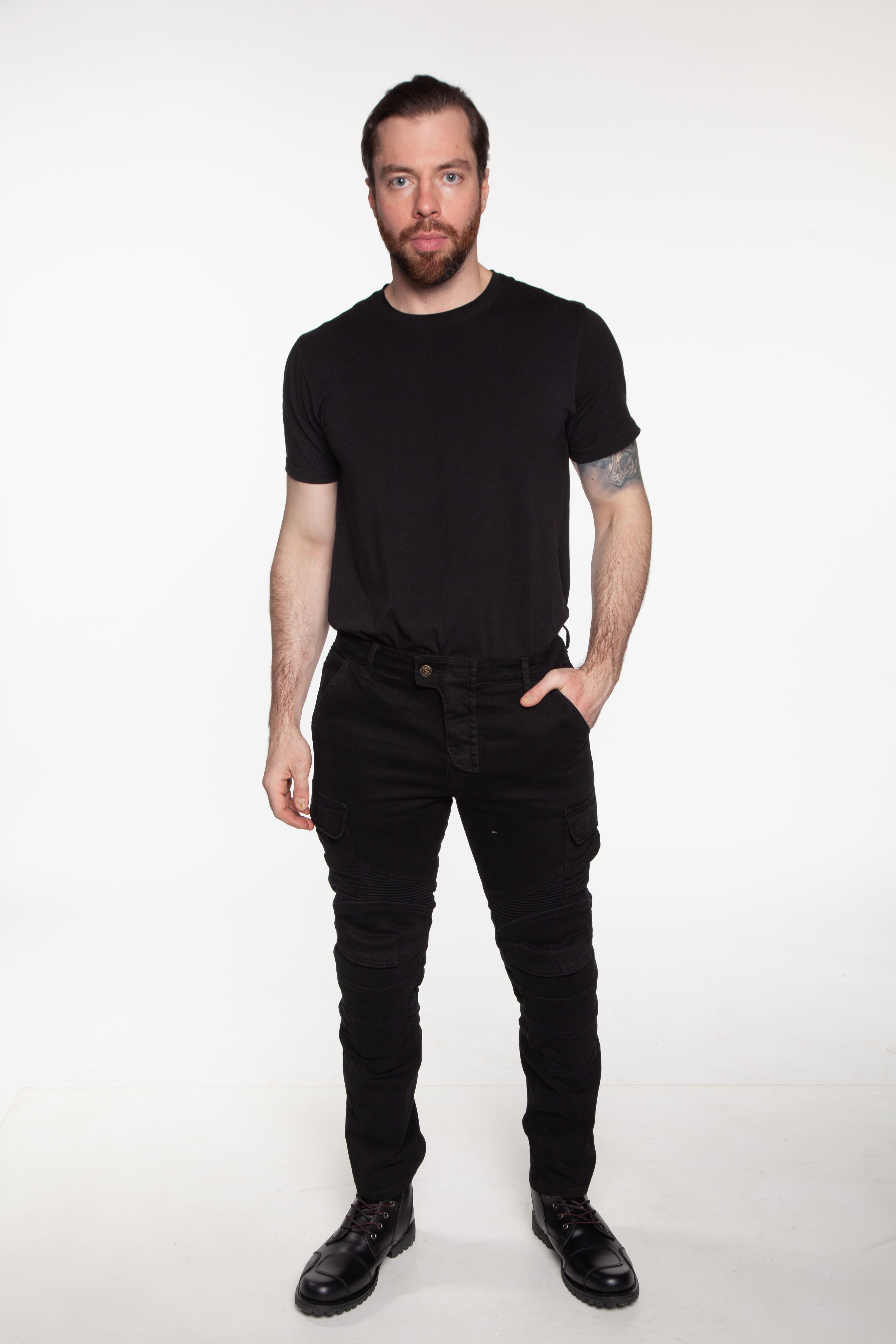 Мотобрюки MadBull Stratum Jeans Black