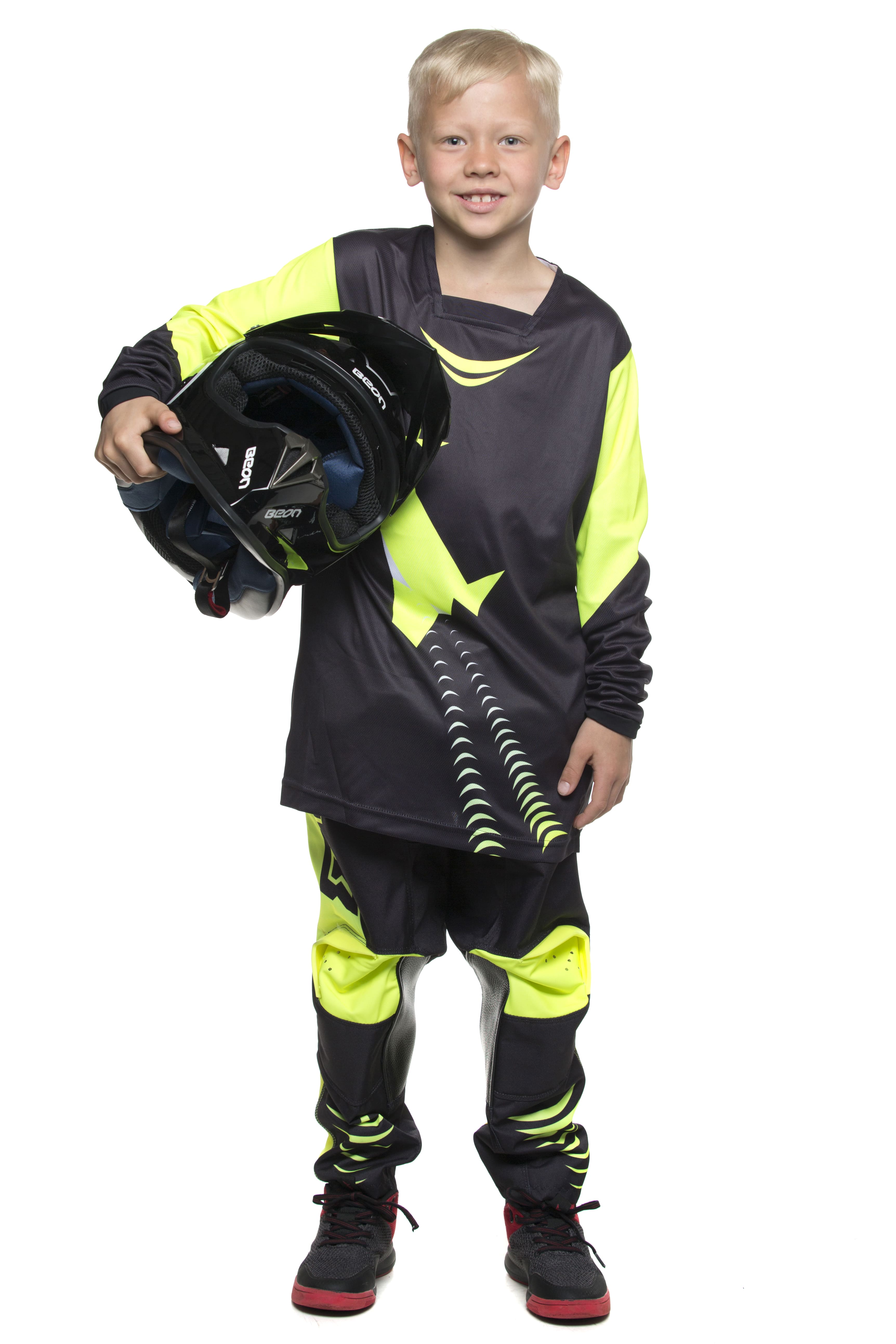 Мотокостюм MadBull MX Gear Kids NEON GREEN