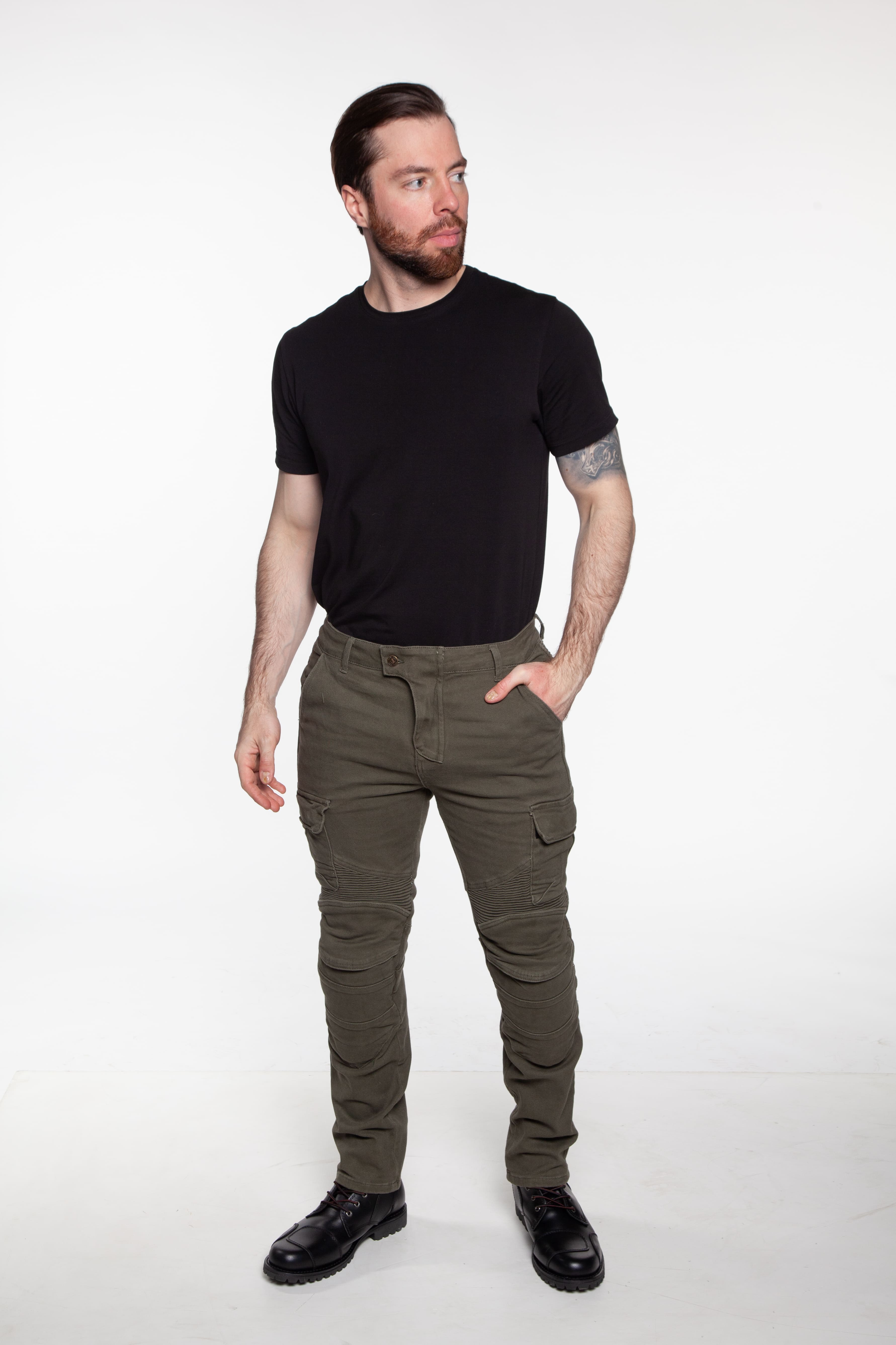 Мотобрюки MadBull Stratum Jeans Olive