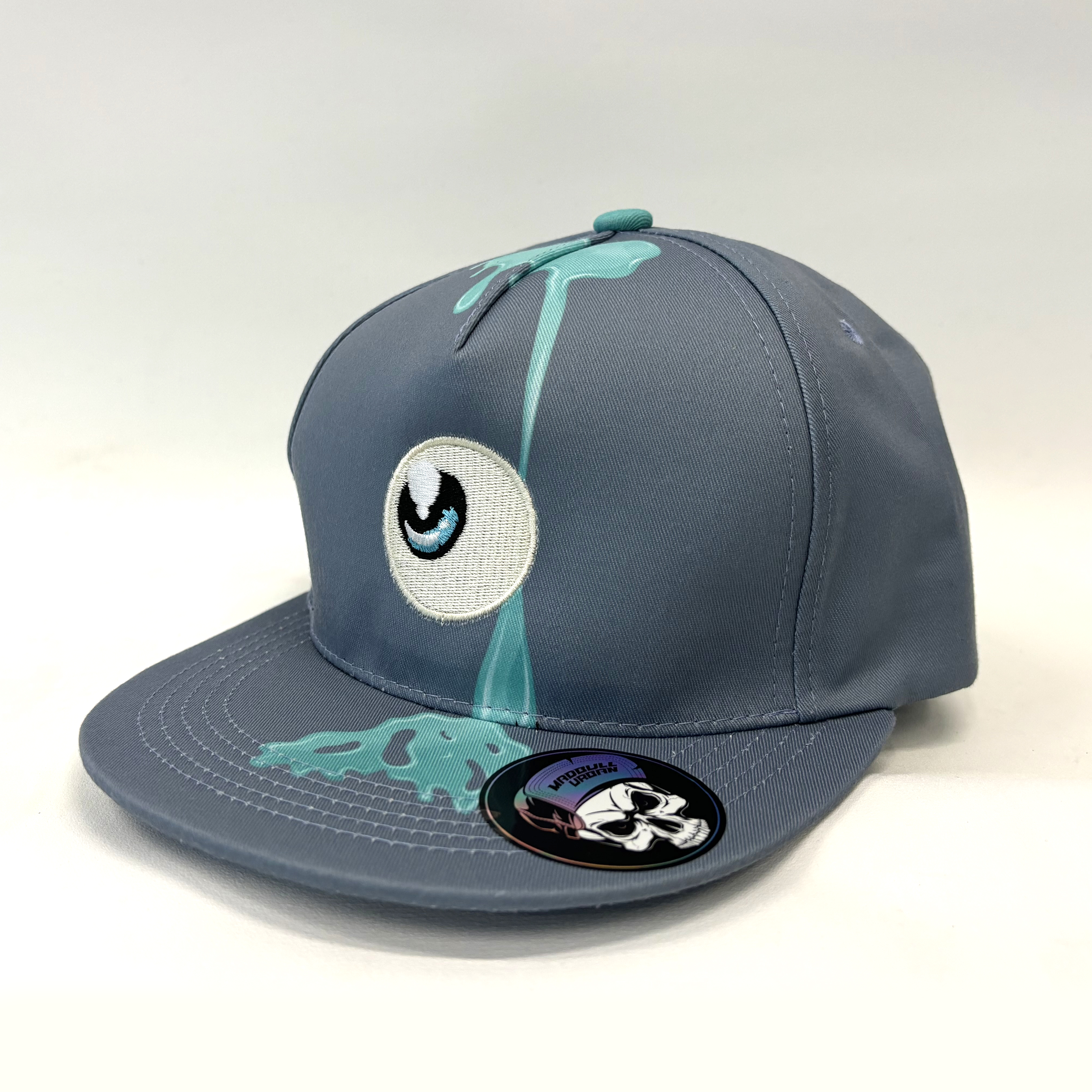 Бейсболка MadBull URBAN - GREY & BLUE SLIME