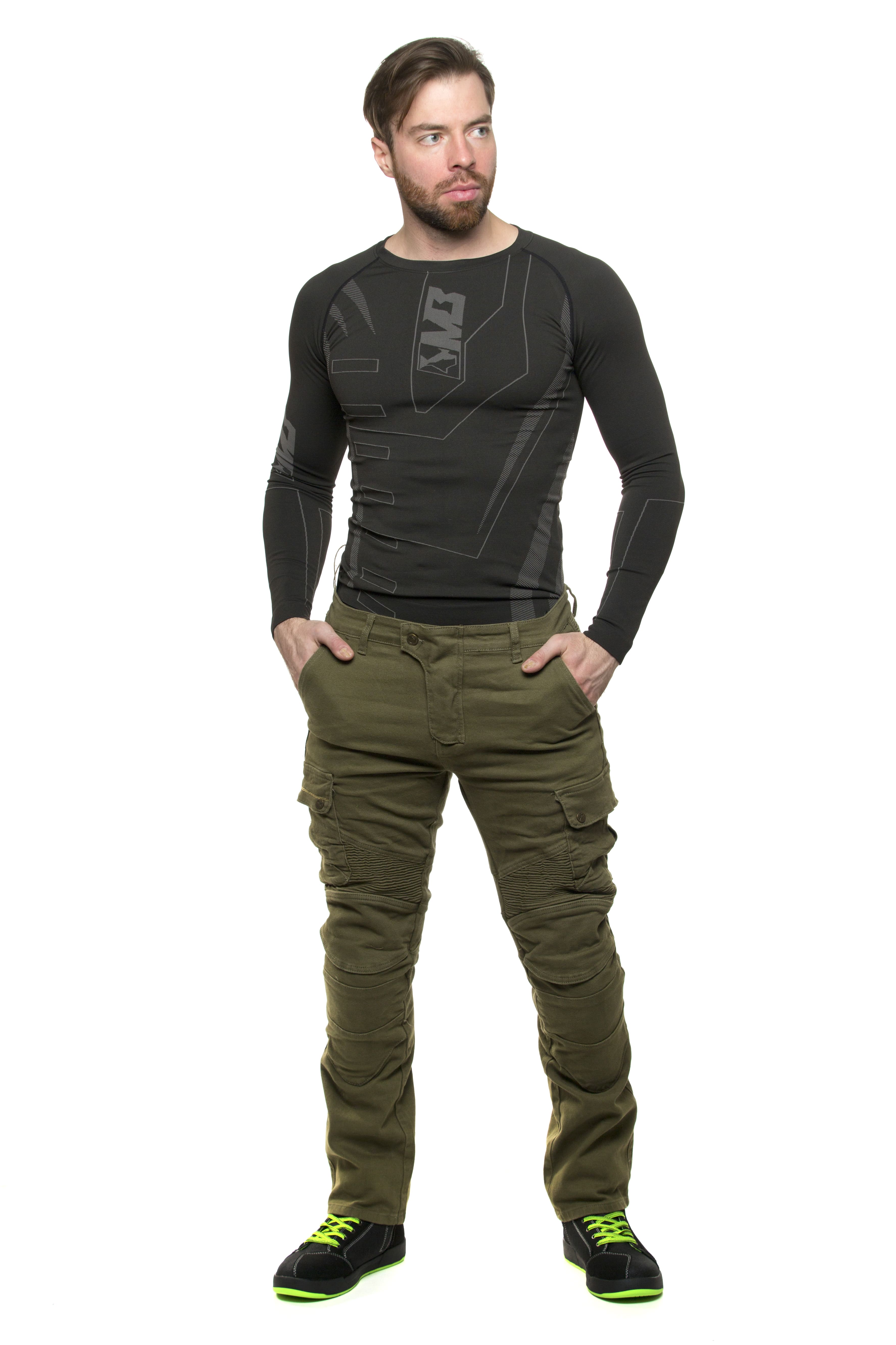 Мотобрюки MadBull Loong Biker Olive