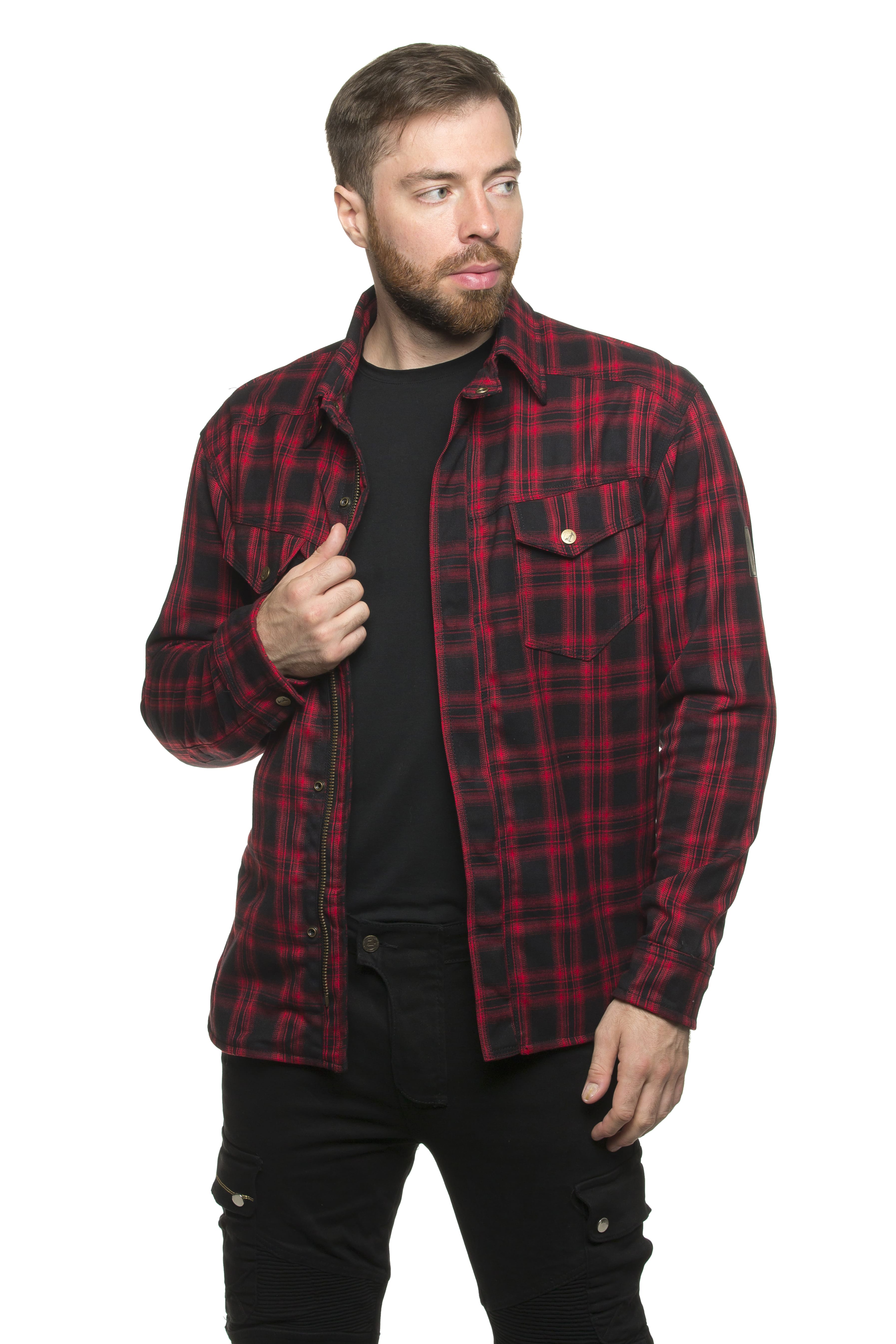 Моторубашка MadBull CafeRacer красная