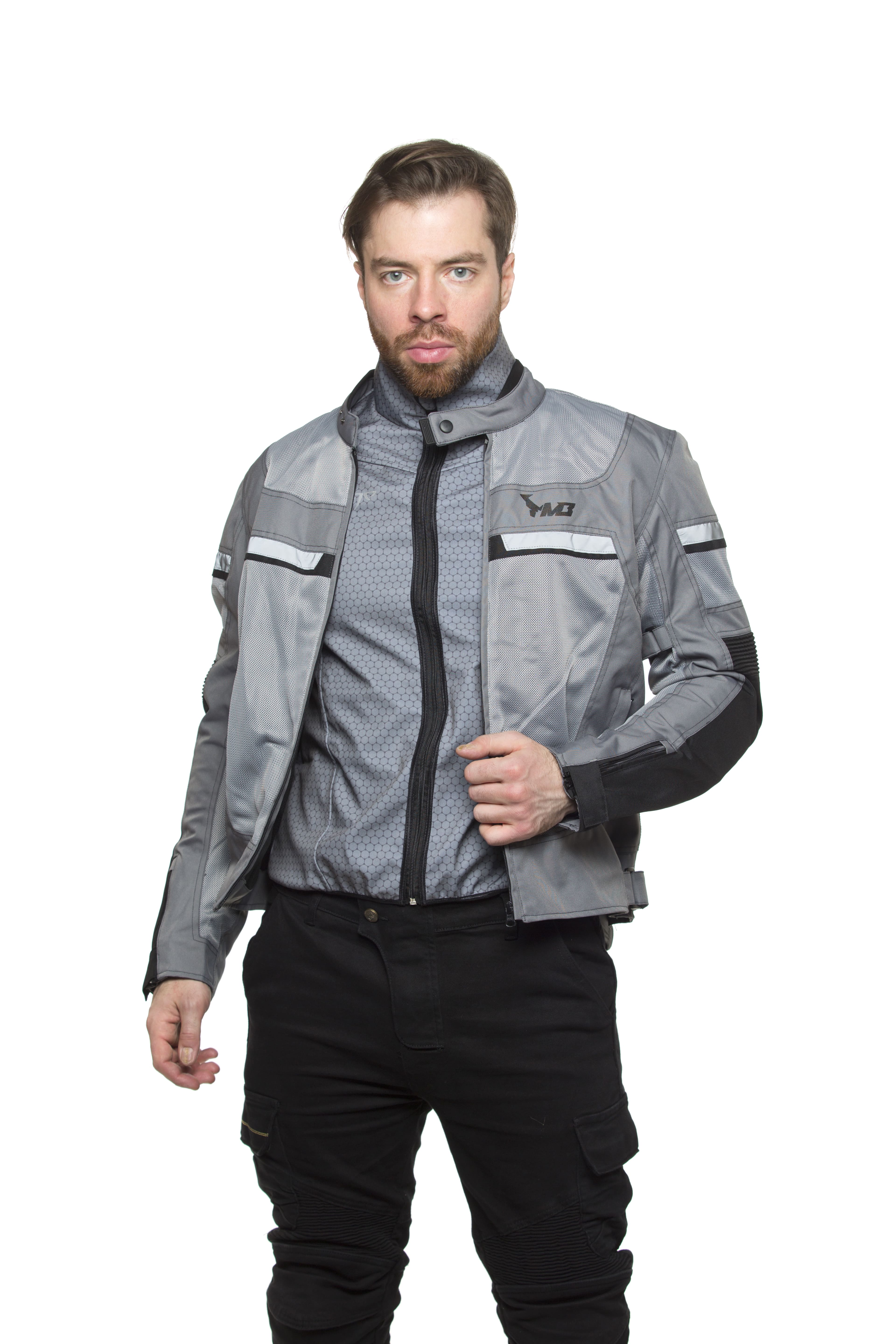 MadBull Astray Grey Куртка мужская мотоциклетная